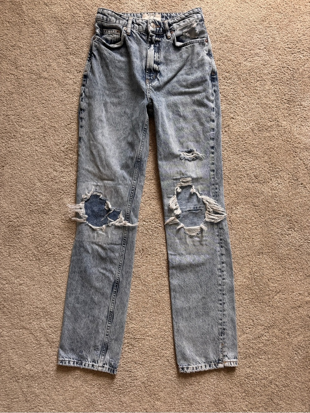 Free People "We The Free" My Own Lane Distressed Jeans 27